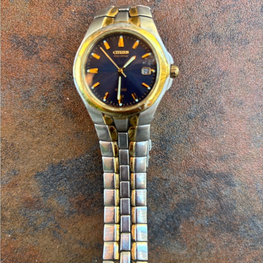 Citizen Two-Tone Watch with Blue Dial